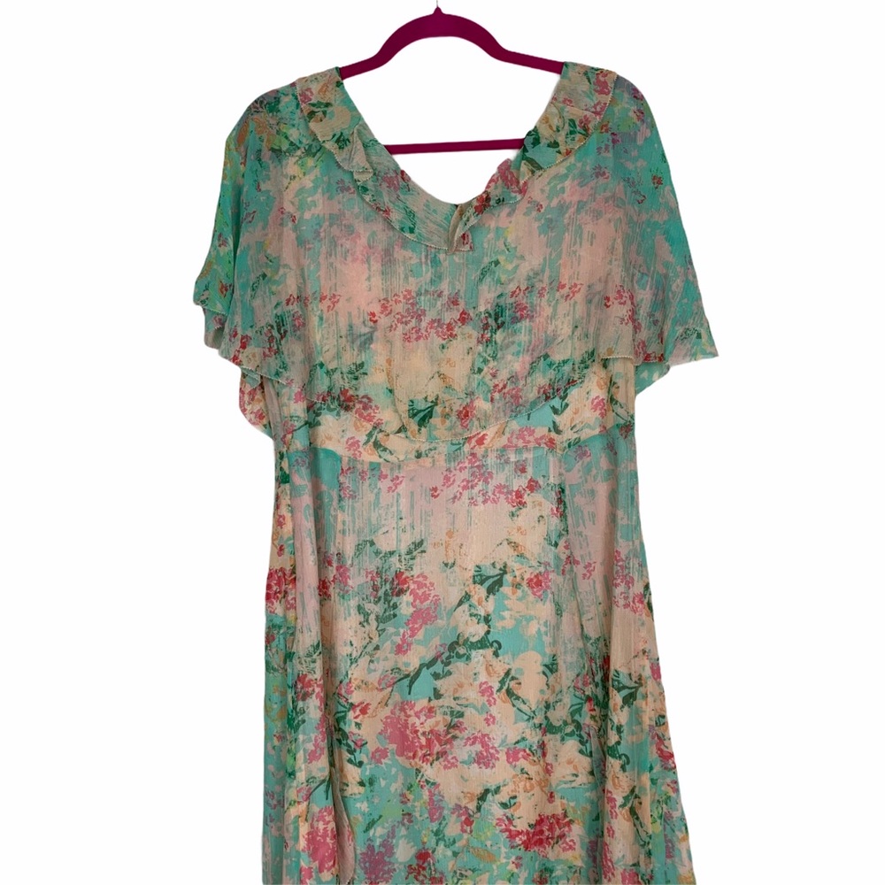 Sundance Elysian Garden Silk Flutter Sleeve Dress - Picture 5 of 9